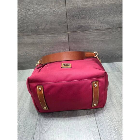 Dooney & Bourke burgundy Wayfarer Small Hobo Crossbody Purse bag B000555 - Picture 8 of 12